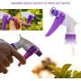 KAHEIGN 10Pzs Herramientas de Jardinería, Estampado de Flores Moradas Herramienta de Mano de Jardín Mango Ergonómico Pala y