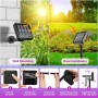 Guirnalda Luces Exterior Solar - 3 x 12M 120 LED Guirnaldas Luces Solares Exterior IP65 Impermeable Blanco Cálido 8 Modos Luces