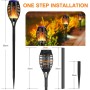 ZEYXINH Luces de Llamas Solar Exterior Jardin, 10 Piezas 20 LED Exterior Solar Luces de la Antorcha, Iluminación Efecto de Llama