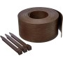 Amazon Basics – Bordura para jardín con 10 estacas, 8 cm/3 pulgadas x 12 m/40 pies, Marrón