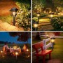 nipify Luces Solares LED Exterior Jardin, 12 Piezas Vintage Balizas Solar Impermeable, Lamparas Solares para Patio, Paisaje,