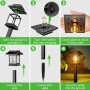 nipify Luces Solares LED Exterior Jardin, 12 Piezas Vintage Balizas Solar Impermeable, Lamparas Solares para Patio, Paisaje,