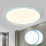 LQWELL® Lámpara de Techo LED Lámpara de Techo, IP44 Lámpara de Baño Impermeable Redonda Plana 18W 6000K 1600LM Delgada para Sala