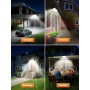 Luces Solares LED Exterior Jardin,224LED/4Modos Focos LED Exterior Solares,3 Cabezas 300°Luz Solar Exterior Jardin,IP65