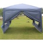 ISE Carpa de Jardín de 3 x 3 m Plegable, Cenador Robusto Impermeable, Garden Tent Resistente al Agua con 4 Paredes Laterales