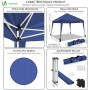 VOUNOT Carpa Plegable Gazebo 3x3m con 4 Paredes y 4 Bolsas de Arena, Cenador Pabellón de Jardín para Camping, Fiestas, Exterior,