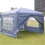 ISE Carpa de Jardín de 3 x 3 m Plegable, Cenador Robusto Impermeable, Garden Tent Resistente al Agua con 4 Paredes Laterales