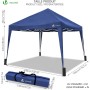 VOUNOT Carpa Plegable Gazebo 3x3m con 4 Paredes y 4 Bolsas de Arena, Cenador Pabellón de Jardín para Camping, Fiestas, Exterior,