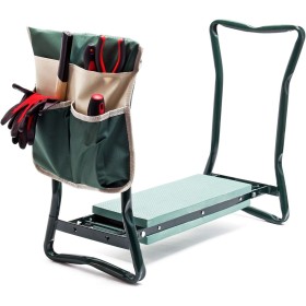 Silla de jardín para arrodillarse, Acolchada, con Bolso, Asiento y Banco para Rodillas hasta 150 kg