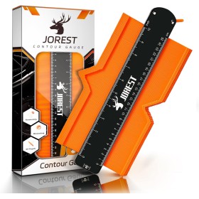 JOREST Medidor Contornos 25cm, Regalos Navidad Originales para Hombre Padre, Copiador de Contornos, Regla para Angulos,