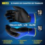 S&R 12 PARES Guantes de Trabajo Hombre Talla XL/10 Bricolaje Jardinería Construcción Pintura - Guantes con Nailon Ligeros y