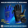 S&R 12 PARES Guantes de Trabajo Hombre Talla XL/10 Bricolaje Jardinería Construcción Pintura - Guantes con Nailon Ligeros y