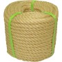 Jalunth Cuerda Rollo de Yute Gruesa Natural Cuerda Cáñamo Sisal para Jardín Colgar Fotos Rascador Gatos Manualidades Floristería