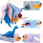 Richgv Libros Bebes Juguetes Bebes 0-3-6-12 Meses, Dinosaurio Libros Sensorial Suave de Actividades para Bebes, Regalos Juguetes