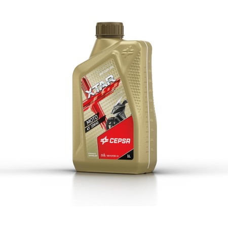 Cepsa XTAR Moto 4T 10W40 (1L) Lubricante multigrado Semi-sintético para Motos de 4T