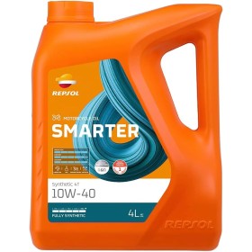 REPSOL aceite lubricante sintético para moto SMARTER SYNTHETIC 4T 10W-40 4L