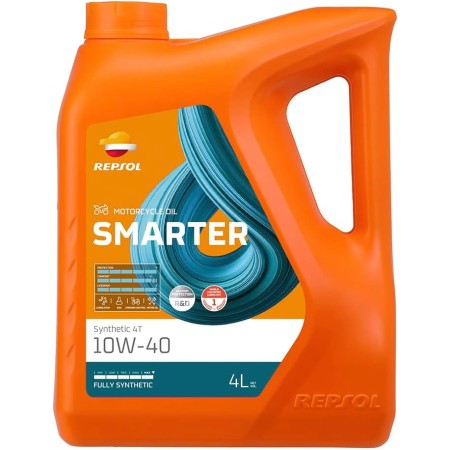 REPSOL aceite lubricante sintético para moto SMARTER SYNTHETIC 4T 10W-40 4L