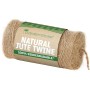 GardenGloss® Cinta de Fibra Natural de Yute (100m de Longitud, 1 mm de Grosor) - 100% Biodegradable - Cordón de Dos Hilos para