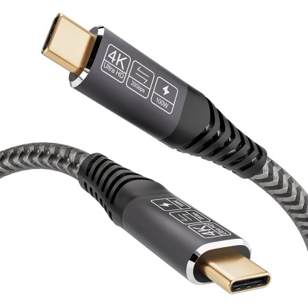 CAKOBLE Cable USB C a USB C de 0.5M 20 Gbps, USB 3.2 Gen2, 100W 20V/5A Carga Rapida, 4K @ 60Hz Para Teléfonos Móviles, Tabletas,