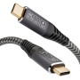 CAKOBLE Cable USB C a USB C de 0.5M 20 Gbps, USB 3.2 Gen2, 100W 20V/5A Carga Rapida, 4K @ 60Hz Para Teléfonos Móviles, Tabletas,