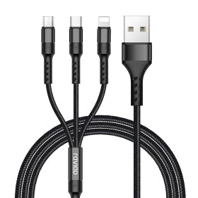 RAVIAD 3 en 1 Multi Cable de Carga, Nylon Multi USB Cargador Cable Múltiples Micro USB Tipo C para Android Galaxy S9/ S8/ S7/