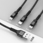 RAVIAD 3 en 1 Multi Cable de Carga, Nylon Multi USB Cargador Cable Múltiples Micro USB Tipo C para Android Galaxy S9/ S8/ S7/