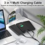 RAVIAD 3 en 1 Multi Cable de Carga, Nylon Multi USB Cargador Cable Múltiples Micro USB Tipo C para Android Galaxy S9/ S8/ S7/