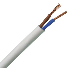 Kopp Cable de manguera mediano H05VV-F 3Gx1mm², 3 conductores, anillo de 10 m, color: blanco, 151505841