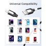 RAVIAD Cable Cargador iPhone, [MFi Certificado] 1.2M Cable Lightning Carga Rápida Nylon Trenzado Compatible con iPhone 13 12 11