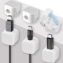 6 Pack Clip Organizador Cables Magnética, Ajustable Organizador Cables Escritorio, con Adhesivo Autoadhesivo, Apto para Cables