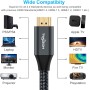 Twozoh Cable HDMI 4K 1M, Cable HDMI 2.0 de Alta Velocidad, Cable HDMI Trenzado Compatible con PS5, PS3, PS4, PC, Proyector,