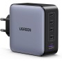 UGREEN Nexode Cargador de 5 Puertos 100W, Adaptador de Corriente GaNInfinity de Carga Rápida USB C Compatible con iPhone 16 15