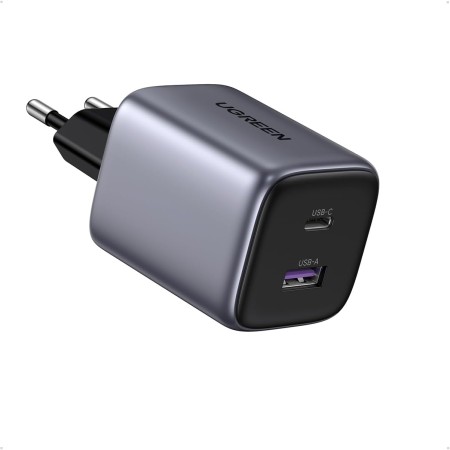 UGREEN Nexode Cargador USB C GAN de 35W, Enchufe Type A de 22,5W Compatible con Galaxy S24/S23/S22/S21, Pixel 8 7 6 6a, iPhone