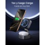 UGREEN MagFlow Cargador Inalámbrico 2 en 1, Estación de Carga Magnética, Compatible con iPhone 16/15/14/13/12 Series, AirPods