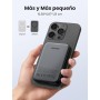 UGREEN Nexode Power Bank Magnético 5000mAh, Batería Externa Carga Rápida PD15W con Cable USB C, Cargador Portátil Inalámbrico