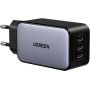 UGREEN Nexode Cargador 65W con 3 USB C, Adaptador de Corriente GaNInfinity de Carga Rápida PPS de 45W Compatible con MacBook Pro