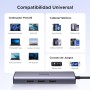 UGREEN Revodok 1061 Hub USB C Ethernet Gigabit HDMI 4K PD 100W Adaptador Tipo C Docking Station Compatible con MacBook Pro Air,