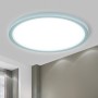 LQWELL® Lámpara de Techo LED Lámpara de Techo, IP44 Lámpara de Baño Impermeable Redonda Plana 18W 6000K 1600LM Delgada para Sala