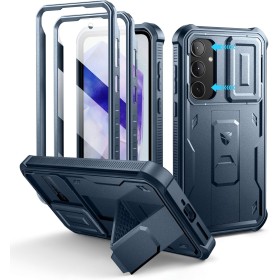 Dexnor para Funda Samsung Galaxy A35 con Tapa Protectora Deslizante de Cámara & Protector de Pantalla & Stent, Reforzada