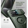 Dexnor Funda Magnética para iPhone 16 Pro con Tapa Deslizante de Cámara & Soporte Ajustable & Película Protectora de Pantalla