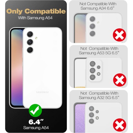 Dexnor Funda de Cuerpo Completo para Samsung Galaxy A54Marco Frontal Doble y Soporte, Tecnología de Amortiguador, Protección