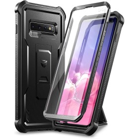 Dexnor Funda para Samsung Galaxy S10+ Plus, [Protector de Pantalla Integrado y Soporte] Resistente protección de Grado Militar a