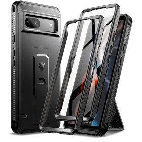 Dexnor Funda de Cuerpo Completo para Google Pixel 7AMarco Frontal Doble y Soporte, Tecnología de Amortiguador, Protección contra