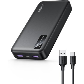 UGREEN Power Bank 20000mAh 22.5W Batería Externa con Cable USB C Cargador Portátil PD 20W con Pantalla LED Compatible con iPhone