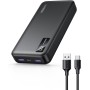 UGREEN Power Bank 20000mAh 22.5W Batería Externa con Cable USB C Cargador Portátil PD 20W con Pantalla LED Compatible con iPhone