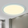 LQWELL® Lámpara de Techo LED Lámpara de Techo, IP44 Lámpara de Baño Impermeable Redonda Plana 18W 6000K 1600LM Delgada para Sala