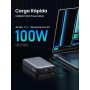 UGREEN Nexode Power Bank 100W 20000mAh, Cargador Portátil con 3 Puertos, Batería Externa Carga Rápida con Pantalla, Compatible