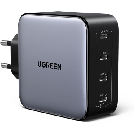 UGREEN Nexode Cargador USB C de 100W con 4 Puertos USB-C, Adaptador de Corriente Múltiple GAN Compatible con PPS 45W para