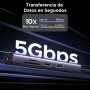 UGREEN Revodok 107 Hub USB C HDMI 4K 60Hz Adaptador Tipo C Ethernet RJ45 Gigabit Lector Tarjeta SD TF PD 100W Carga Docking