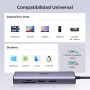 UGREEN Revodok 107 Hub USB C HDMI 4K 60Hz Adaptador Tipo C Ethernet RJ45 Gigabit Lector Tarjeta SD TF PD 100W Carga Docking